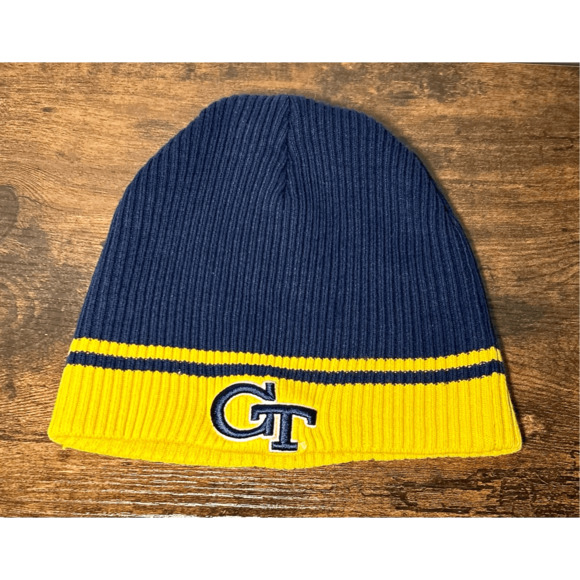 Vintage Georgia Tech Yellow Jackets The Game Blue & Gold Beanie - Picture 1 of 8